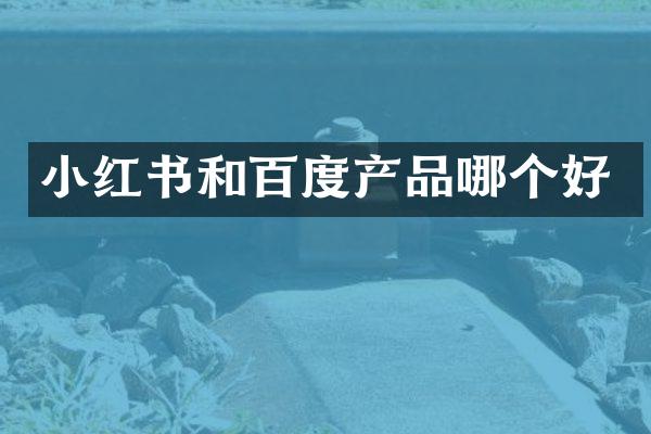 小红书和百度产品哪个好