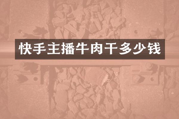 快手主播牛肉干多少钱