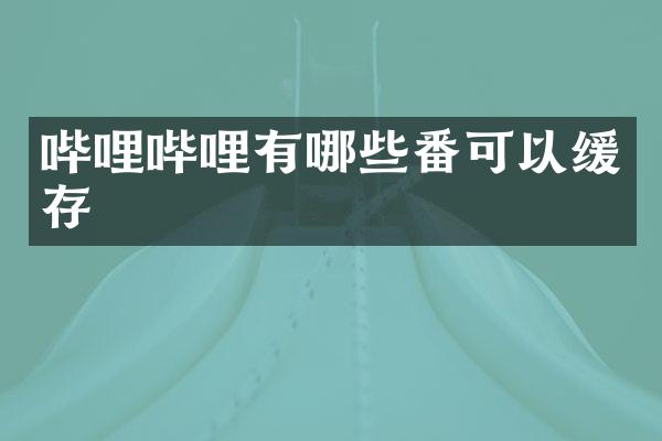 哔哩哔哩有哪些番可以缓存