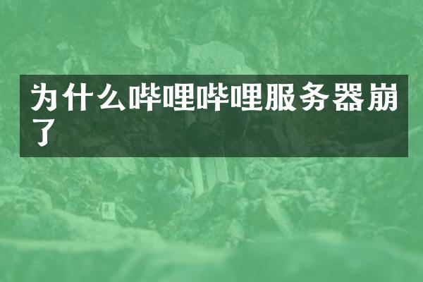为什么哔哩哔哩服务器崩了