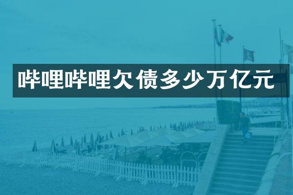 哔哩哔哩欠债多少万亿元