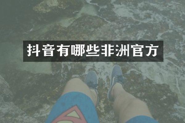 抖音有哪些非洲官方