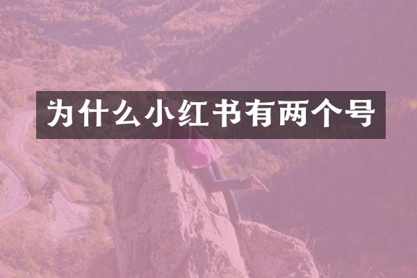 为什么小红书有两个号