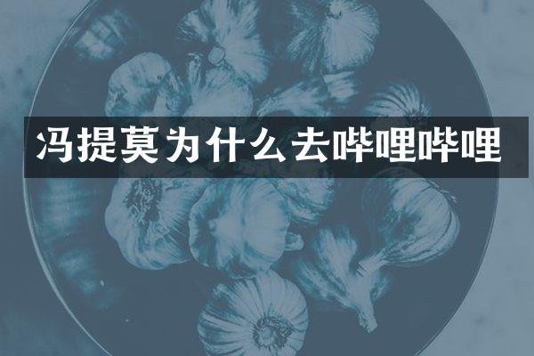 冯提莫为什么去哔哩哔哩