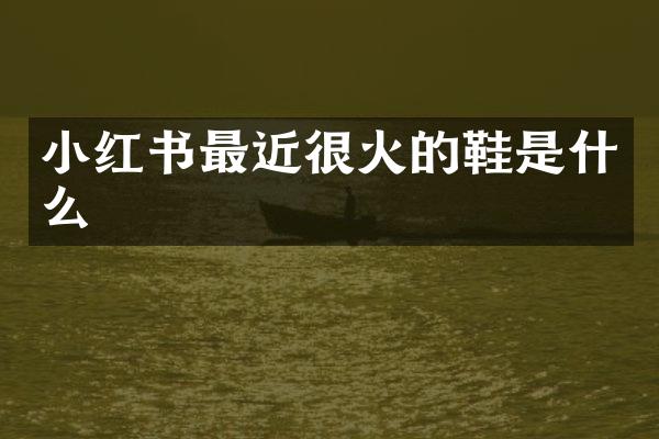 小红书最近很火的鞋是什么