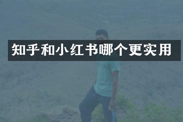 知乎和小红书哪个更实用