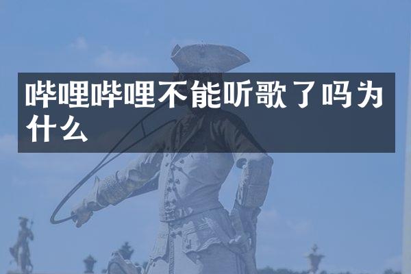 哔哩哔哩不能听歌了吗为什么