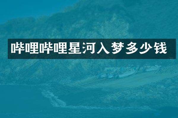 哔哩哔哩星河入梦多少钱