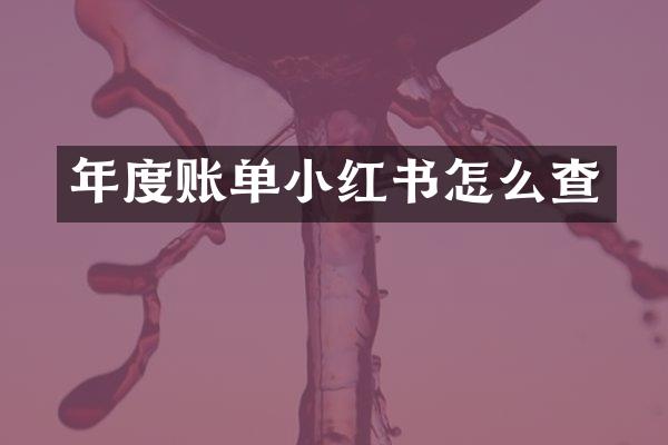 年度账单小红书怎么查