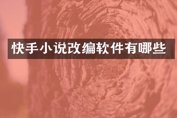 快手小说改编软件有哪些
