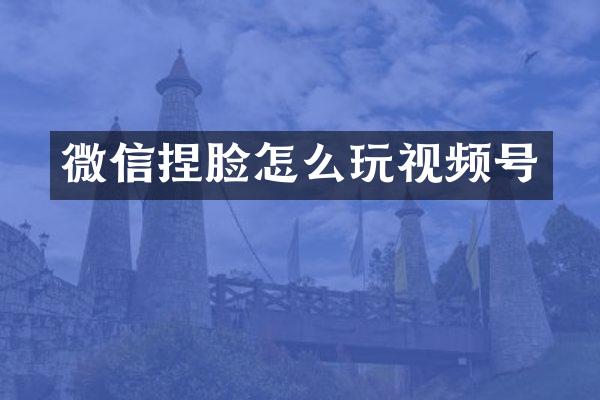 微信捏脸怎么玩视频号
