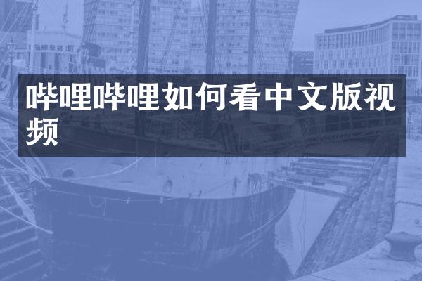 哔哩哔哩如何看中文版视频