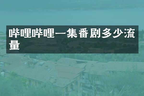 哔哩哔哩一集番剧多少流量