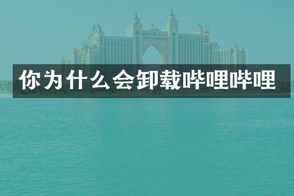 你为什么会卸载哔哩哔哩
