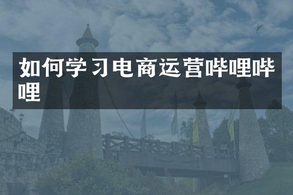 如何学习电商运营哔哩哔哩
