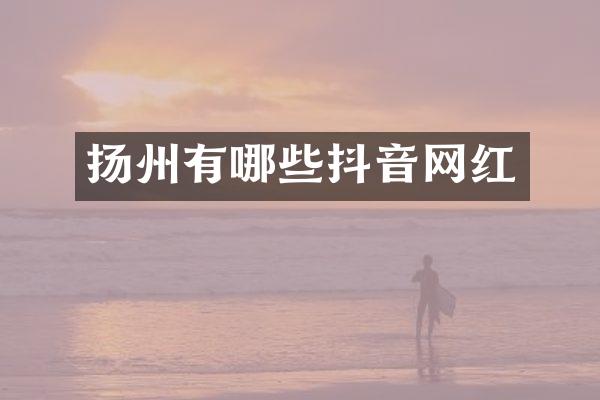 扬州有哪些抖音网红