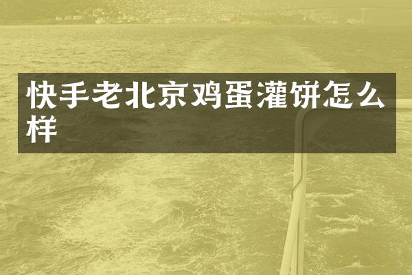 快手老北京鸡蛋灌饼怎么样