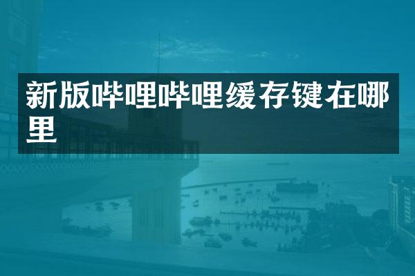 新版哔哩哔哩缓存键在哪里