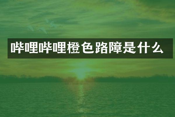 哔哩哔哩橙色路障是什么
