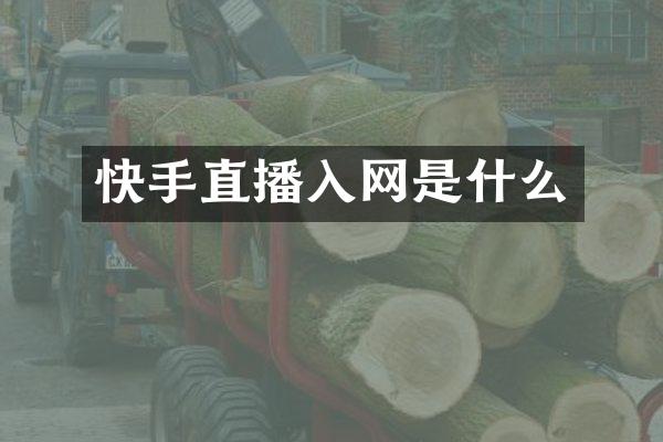 快手直播入网是什么