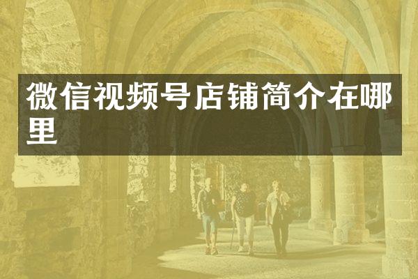 微信视频号店铺简介在哪里