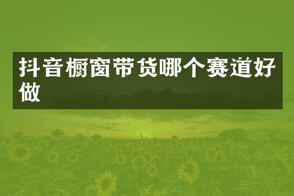 抖音橱窗带货哪个赛道好做