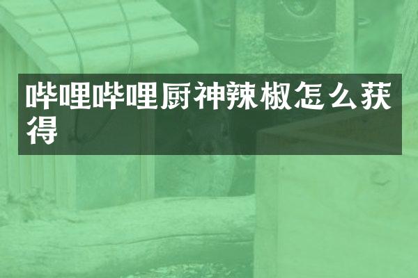 哔哩哔哩厨神辣椒怎么获得