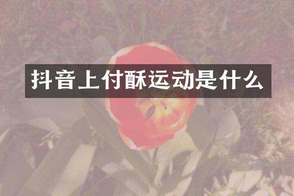 抖音上付酥运动是什么