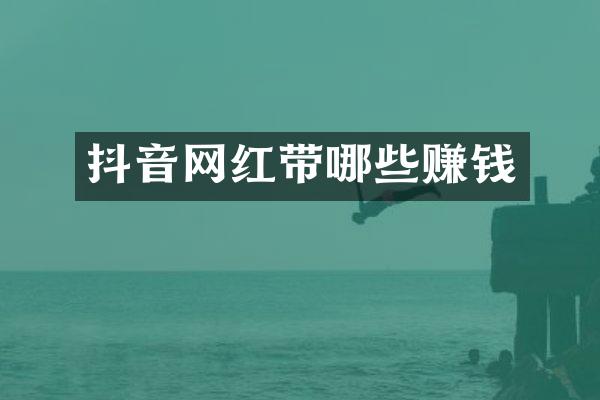抖音网红带哪些赚钱