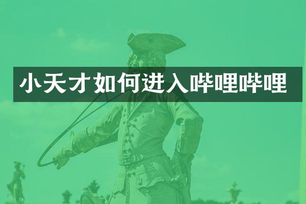 小天才如何进入哔哩哔哩