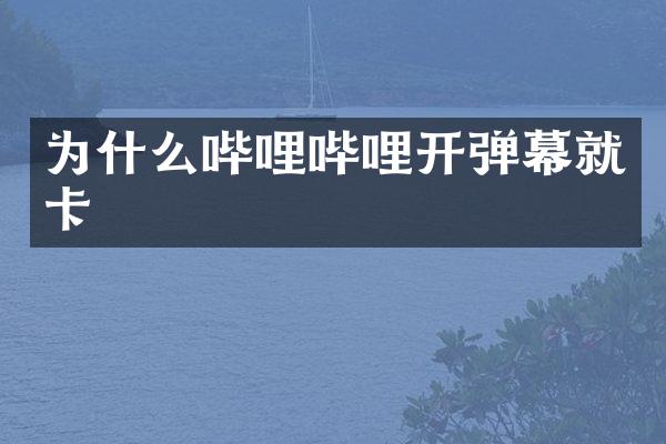 为什么哔哩哔哩开弹幕就卡