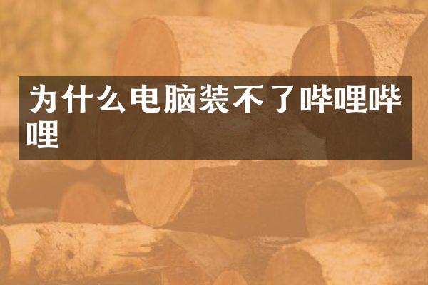 为什么电脑装不了哔哩哔哩