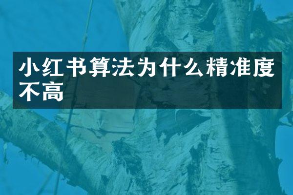 小红书算法为什么精准度不高