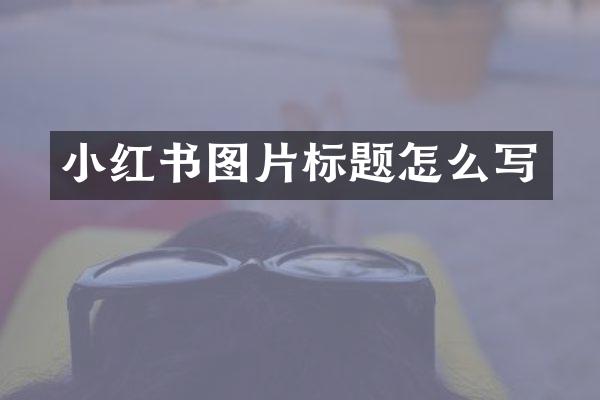 小红书图片标题怎么写