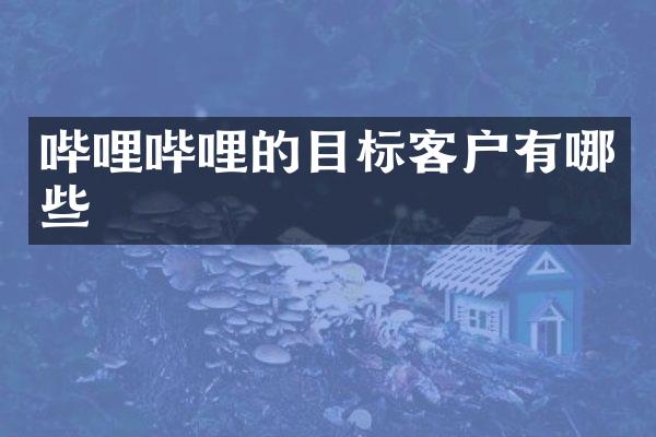 哔哩哔哩的目标客户有哪些