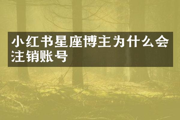 小红书星座博主为什么会注销账号