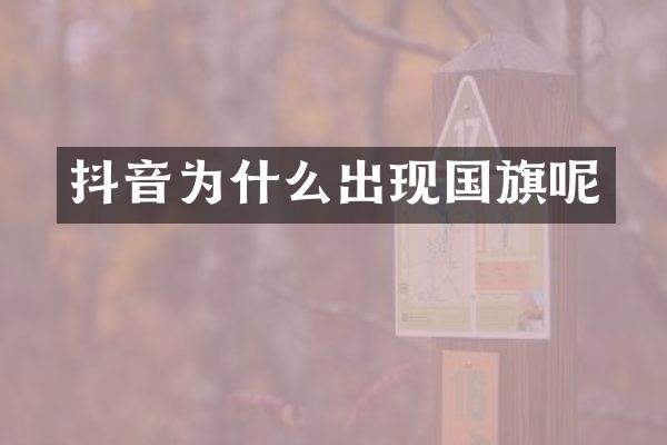 抖音为什么出现国旗呢