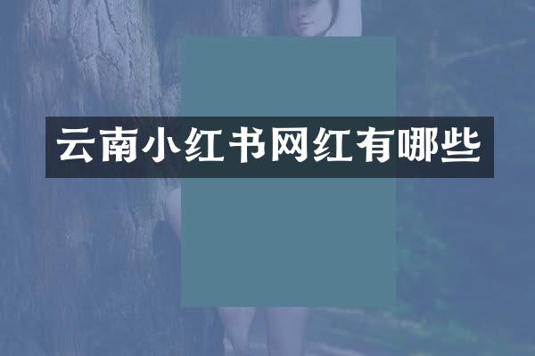 云南小红书网红有哪些