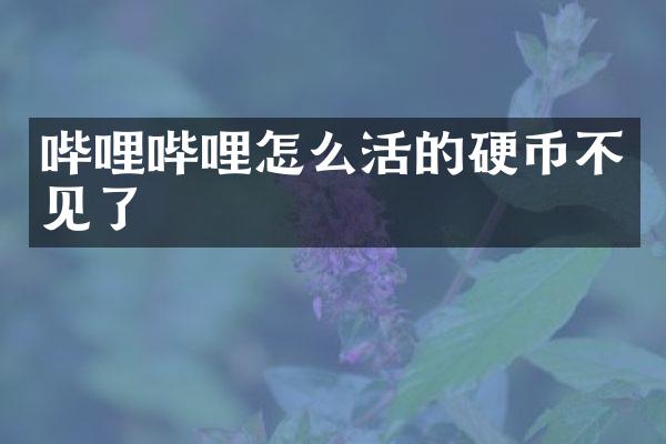 哔哩哔哩怎么活的硬币不见了