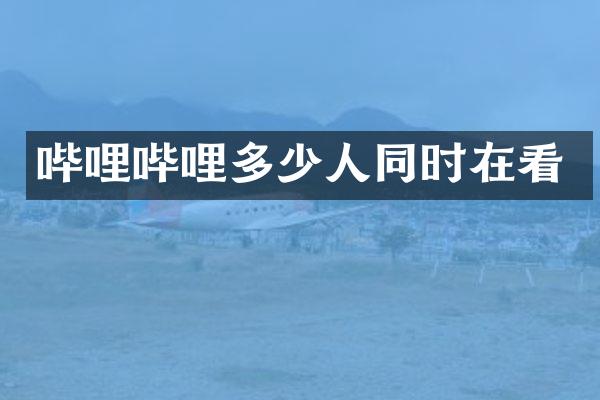 哔哩哔哩多少人同时在看