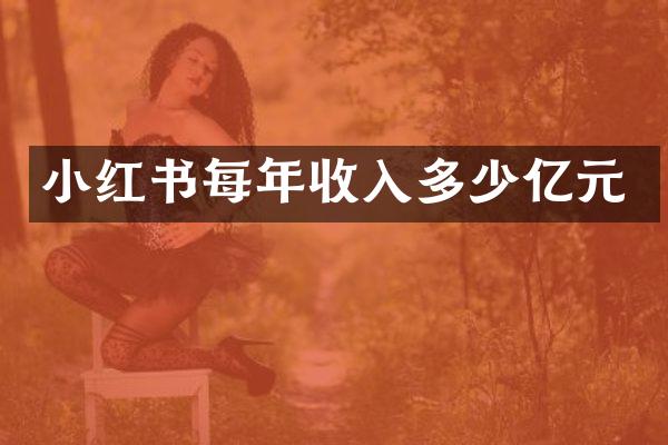 小红书每年收入多少亿元