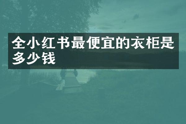 全小红书最便宜的衣柜是多少钱