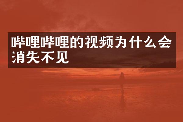 哔哩哔哩的视频为什么会消失不见