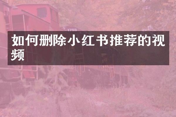 如何删除小红书推荐的视频