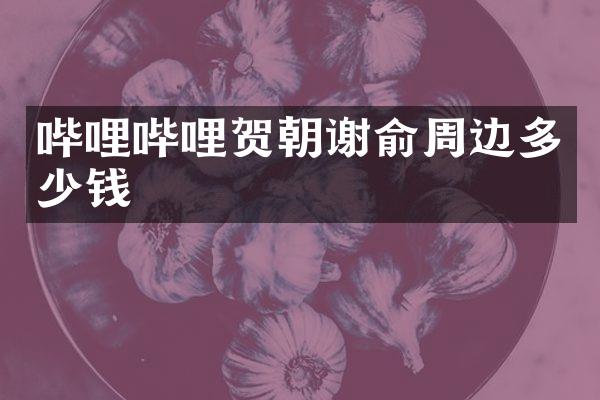 哔哩哔哩贺朝谢俞周边多少钱