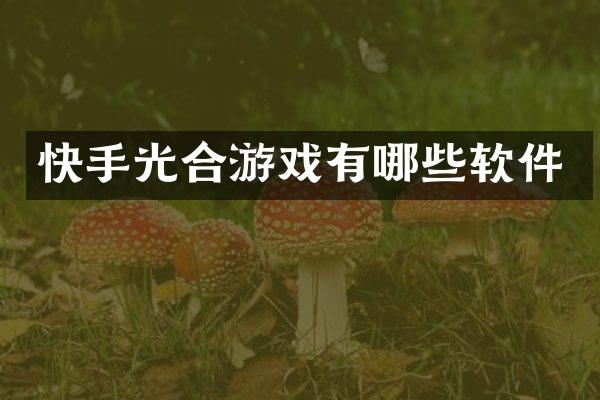 快手光合游戏有哪些软件