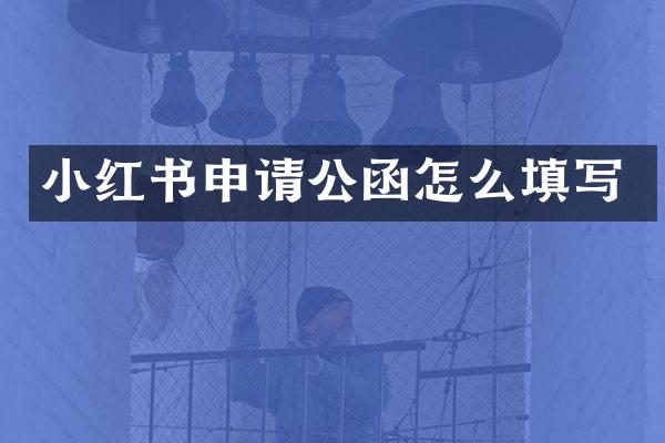 小红书申请公函怎么填写