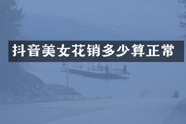 抖音美女花销多少算正常