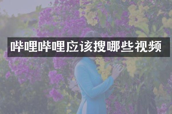 哔哩哔哩应该搜哪些视频