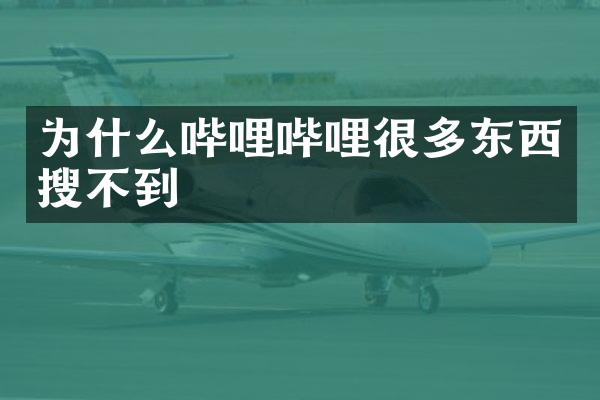 为什么哔哩哔哩很多东西搜不到